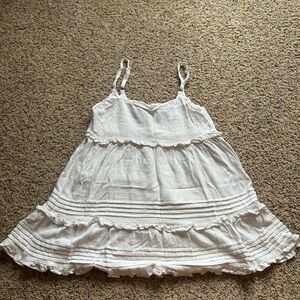Lulu's White Ruffled Dress